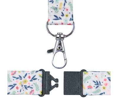 Cordoncino per portabadge - in Rpet - fantasia floreale - 440 x 20 mm - Conf. 10 pezzi - Avery - R4828F - 5014702149412 - DMwebShop - 1