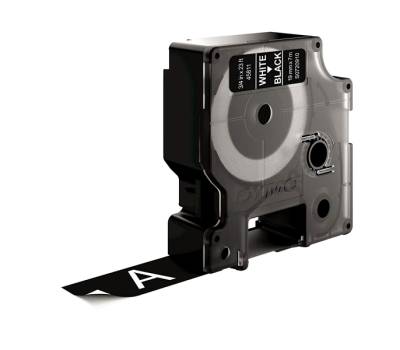 Nastro D1 standard 458110,19 mm x 7 mt PL bianco nero - 5851 - 1