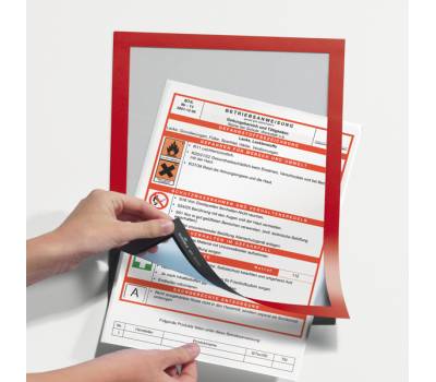 Cornice espositiva Duraframe A4,21 x 29,7 cm rosso - 9485 - 1 Cornice espositiva Duraframe A4,21 x 29,7 cm rosso - 9485 - 1