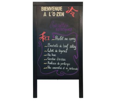 Lavagna Sandwich cavalletto nero 69 x 125 cm - 13473 - 1