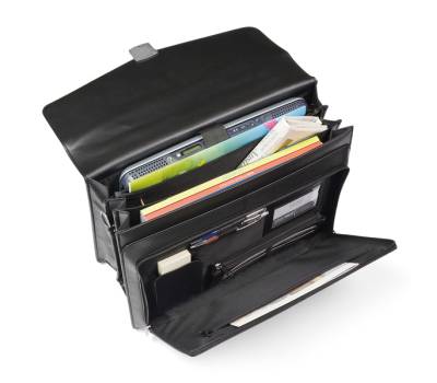 Cartella in similpelle nero 41 x 32 x 16 cm - 22165 - 2