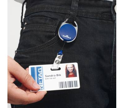 Chiocciola YO YO Style per portabadge blu filo retrattile 80 cm - 230 - 1