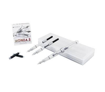 Penna stilografica Monza tratto medio fusto in resina trasparente - 22362 - 3