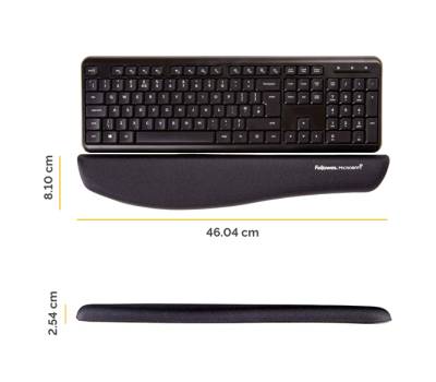 Poggiapolsi da tastiera in FoamFusion Microban PlusTouch nero - 22422 - 1