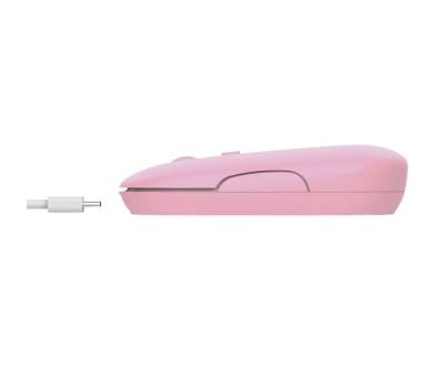 Mouse Puck ultrasottile wireless ricaricabile rosa - 25924 - 1