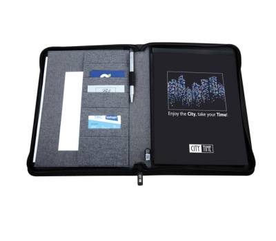 Portablocco Flap tessuto grigio - A4,21569 - 2