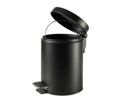 Pattumiera Premium con pedale e vaschetta 3 lt nero satinato - 20728 - 1 Pattumiera Premium con pedale e vaschetta 3 lt nero satinato - 20728 - 1