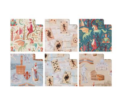 Rotolo carta regalo vintage 70cmx200m fantasie assortite - 21458 - 1