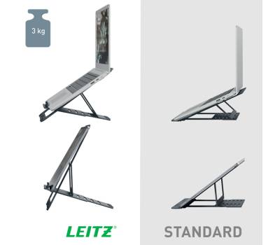 Supporto notebook regolabile ultrapiatto grigio scuro in alluminio - 30538 - 3
