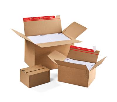 Scatola automontante CP 141 - formato A5+ - 22,9 x 16,4 cm - altezza variabile da 5 a 11,5 cm - conf. 10 pezzi - Colompac - CP 141.101.010 - 4033657141105 - DMwebShop - 1