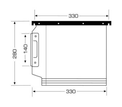 Cartella sospesa Cartesio PP armadio PPL interasse 33 cm fondo V 32,6 x 28 cm - 8634 - 6