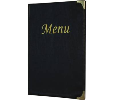 PortaMenu Basic A4,31,5 x 24 cm PVC nero 4,2 buste fisse incluse - 9571 - 1