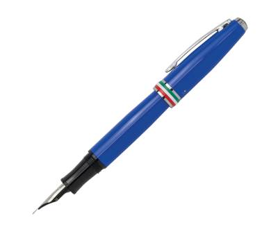 Penna stilografica Aldo Domani punta M fusto azzurro italia - 26639 - 2