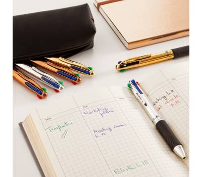 Astuccio penne a sfera Chrome punta 1,00 mm 4 colori - 22407 - 3