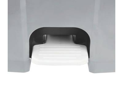 Contenitore mobile Ecoconti a pedale 60 lt plastica riciclata grigio giallo - 27489 - 2