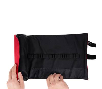 Astuccio arrotolabile Roller con astuccio zip interno 24 scomparti tessuto rosso - 21784 - 2