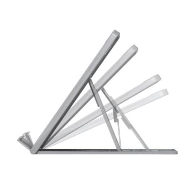Base di raffreddamento e rialzo regolabile per laptop o tablet 14 grigio - 26626 - 1