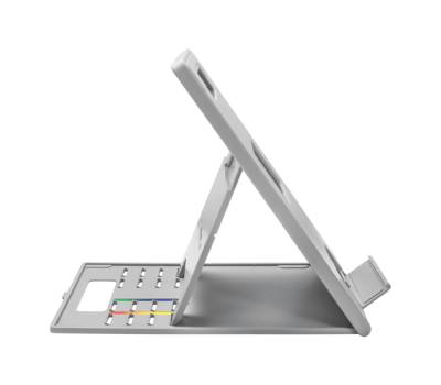 Base di raffreddamento e rialzo regolabile per laptop o tablet 14 grigio - 26626 - 2