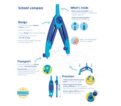 Compasso Griffix colori assortiti expo 9 pezzi - 29591 - 3