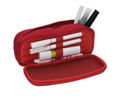 Astuccio 2 zip Monocromo 21 x 5 x 9 cm silicone poliestere colori assortiti - 27569 - 6