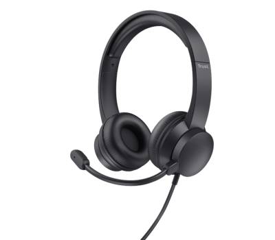 Cuffie USB per PC HS 201 con microfono nero - 29605 - 2