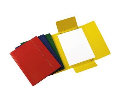 Cartellina con elastico presspan 3 lembi - 700 gr - 25 x 34 cm - verde - conf. 10 pezzi - Cart. Garda - CG0032PBXXXAE03 - 8001182007520 - DMwebShop - 1