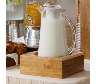 Supporto caraffa in bamboo 20x20x8 cm colore naturale - 24350 - 1