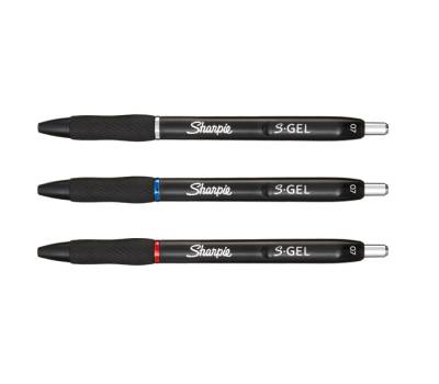 Penna gel a scatto 0,7 mm nero blu rosso - 26783 - 1