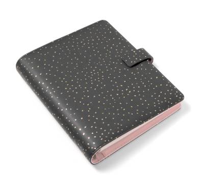Organiser Confetti - f.to Pocket - 146 x 128 x 36 mm - con cinturino - nero - Filofax - 22-028724 - DMwebShop - 1