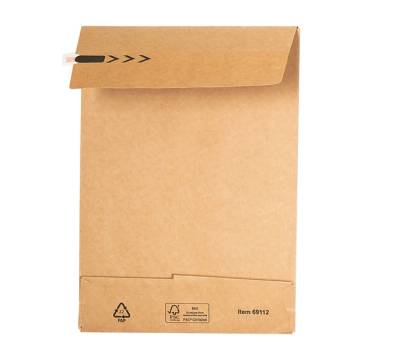 Sacchetti a fondo quadro E Green C5,16,2 x 22,9 x 4,10 cm carta kraft avana - 27556 - 1