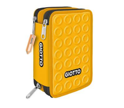 Astuccio 3 zip collezione Stilnovo 19,5 x 7,5 x 12,9 cm colori neon assortiti - 25174 - 2