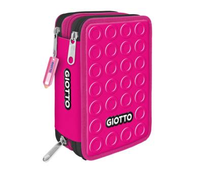 Astuccio 3 zip collezione Stilnovo 19,5 x 7,5 x 12,9 cm colori neon assortiti - 25174 - 3