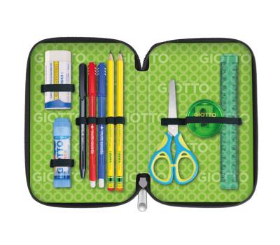 Astuccio 3 zip collezione Stilnovo 19,5 x 7,5 x 12,9 cm colori neon assortiti - 25174 - 4