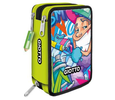 Astuccio 3 zip Young Street collection 19,5 x 7,5 x 12,9 cm PL fantasie assortite - 25181 - 1