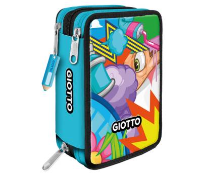 Astuccio 3 zip Young Street collection 19,5 x 7,5 x 12,9 cm PL fantasie assortite - 25181 - 2