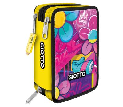 Astuccio 3 zip Young Street collection 19,5 x 7,5 x 12,9 cm PL fantasie assortite - 25181 - 3