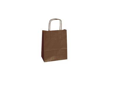 Shopper in carta maniglie cordino - 18 x 8 x 24 cm - marrone - conf. 25 sacchetti - Mainetti Bags - 078026 - 8029307078026 - DMwebShop