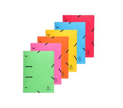 Cartellina 3 lembi forata - con elastico Punchy - cartoncino lustre - A4 - colori assortiti - conf. 25 pezzi - Exacompta - 447100E - 3130634471000 - DMwebShop