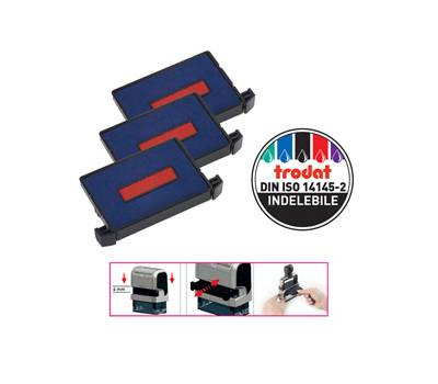 Tampone di ricambio 6/4750/2 - blu-rosso - conf. 3 pezzi - Trodat - 1422 - 9008056014225 - DMwebShop