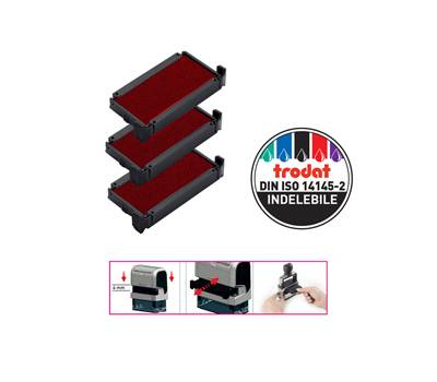 Tampone di ricambio 6/4911 - rosso - conf. 3 pezzi - Trodat - 1492 - 9008056014928 - DMwebShop