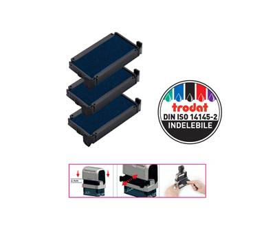 Tampone di ricambio 6/4911 - blu - conf. 3 pezzi - Trodat - 1491 - 9008056014911 - DMwebShop