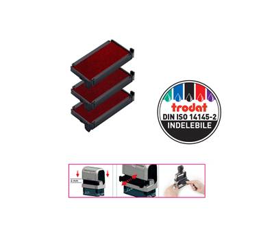 Tampone di ricambio 6/4912 - rosso - conf. 3 pezzi - Trodat - 1495 - 9008056014959 - DMwebShop