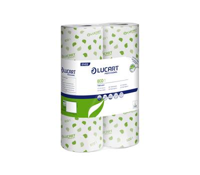 Carta igienica Eco 2 veli 16,5 gr diametro 10,2 cm 9,8 cm x 22 mt 200 strappi pacco 6 rotoli Lucart 811458 - 316