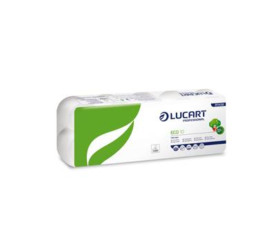 Carta igienica Eco 200 strappi 2 veli 16,5 gr diametro 11 cm 9 - 8 cm x 24 mt pacco 10 rotoli Lucart 811438P - 310
