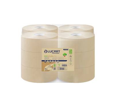 Carta igienica EcoNatural Mini Jumbo 9,1 cm x 150 mt 15 - 5 gr diametro 18 cm Lucart 812152P - 285 Carta igienica EcoNatural Mini Jumbo 9,1 cm x 150 mt 15 - 5 gr diametro 18 cm Lucart 812152P - 285