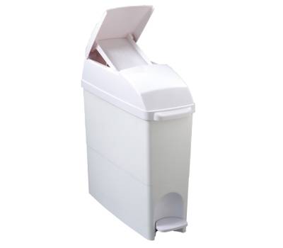 ConCestino igienico a pedale 17x43x48 cm coperchio blocca sacco 18 lt bianco Medial 104081 - 687