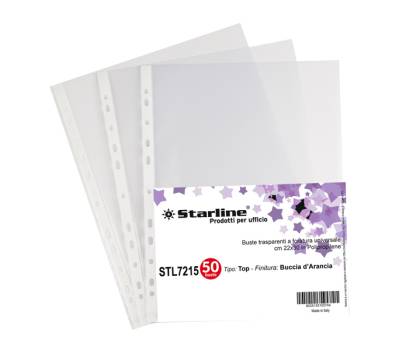 Buste forate Top buccia - 22 x 30 cm - trasparente - conf. 50 pezzi - Starline - 662219stl - 8025133102744 - DMwebShop