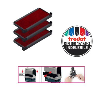 Tampone di ricambio 6,4915 rosso Trodat 1513 - 2169