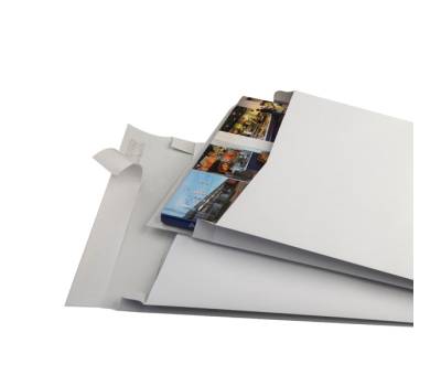 Buste a sacco Securitex con soffietti C4,22,9 x 32,4 x 3,8 cm 130 gr bianco - 27576 - 2