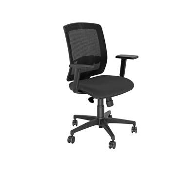 Sedia semidirezionale Molly A - con ruote e braccioli - schienale in rete nero - seduta nero - Unisit - MLA/BR2D/SN - 8050043748362 - DMwebShop
